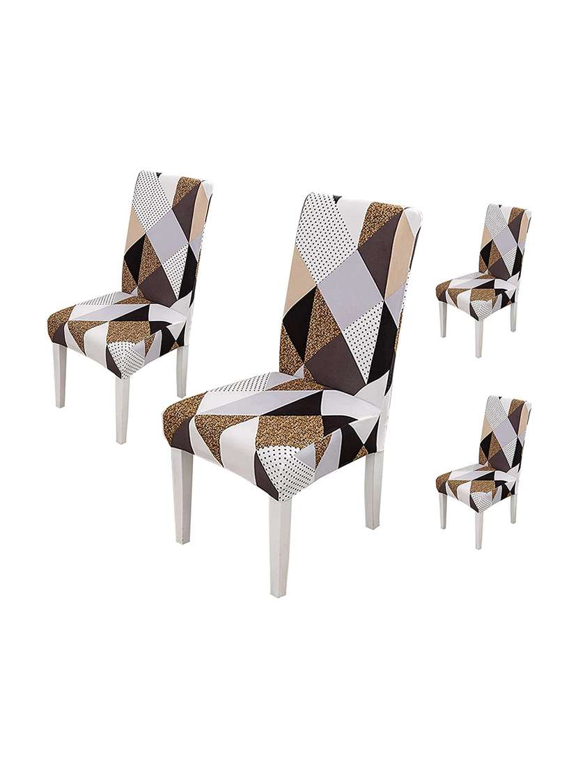 pack of 2 multi colored printed chair cover