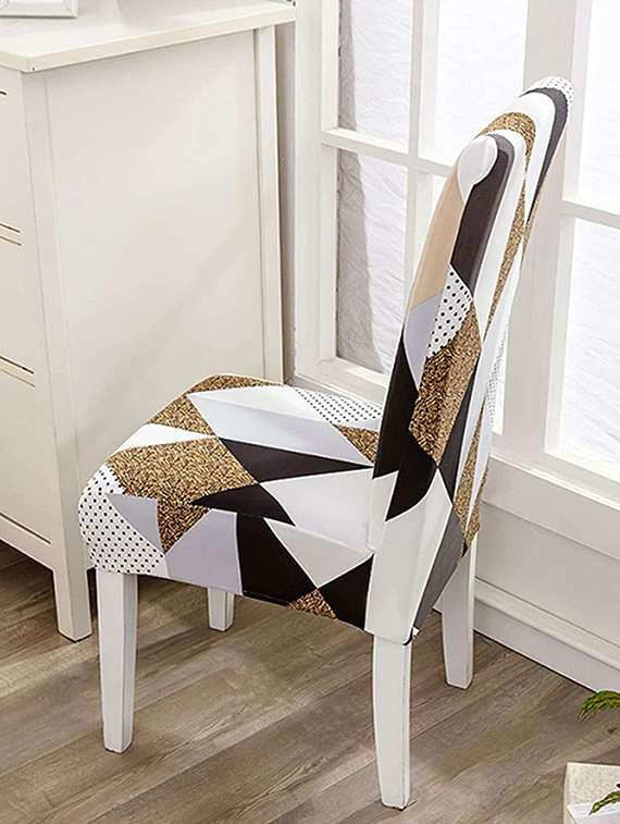 pack of 2 multi colored printed chair cover - 19839411 -  Standard Image - 3