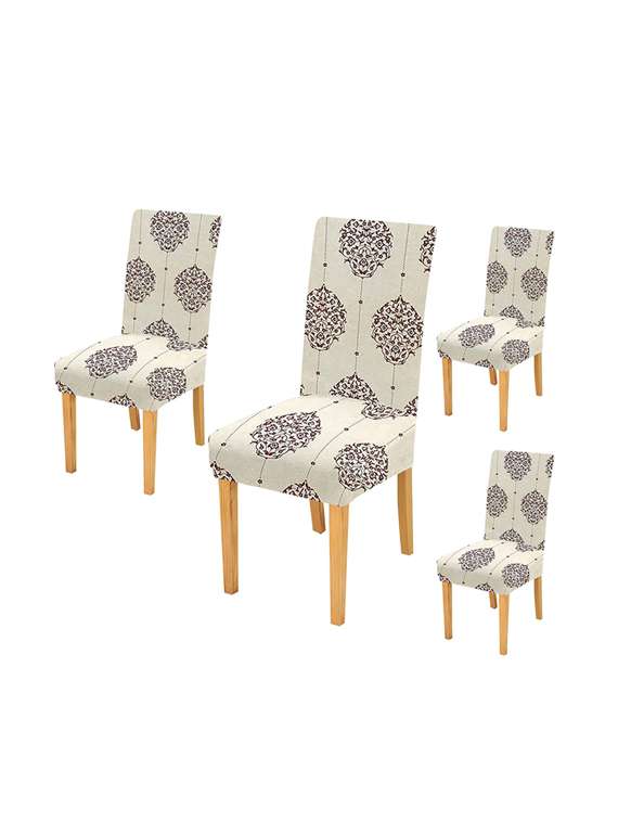  pack of 2 white printed chair cover - 19839414 -  Standard Image - 3