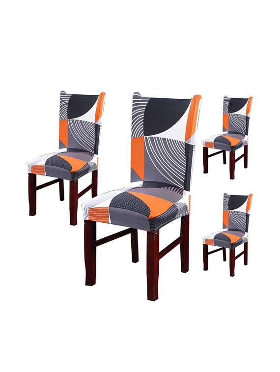 pack of 2 multi colored printed chair cover - 19839435 -  Standard Image - 3