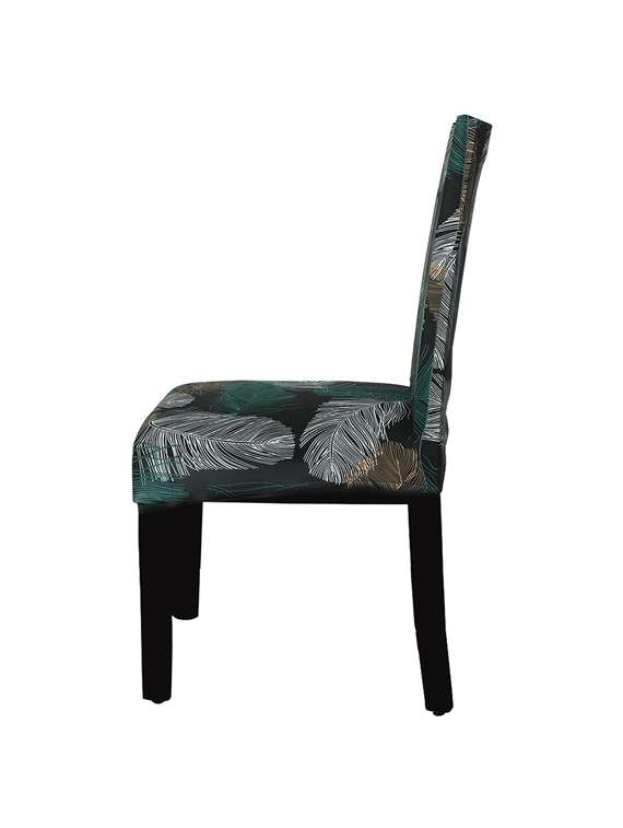 pack of 6 black printed chair cover - 19839466 -  Standard Image - 3