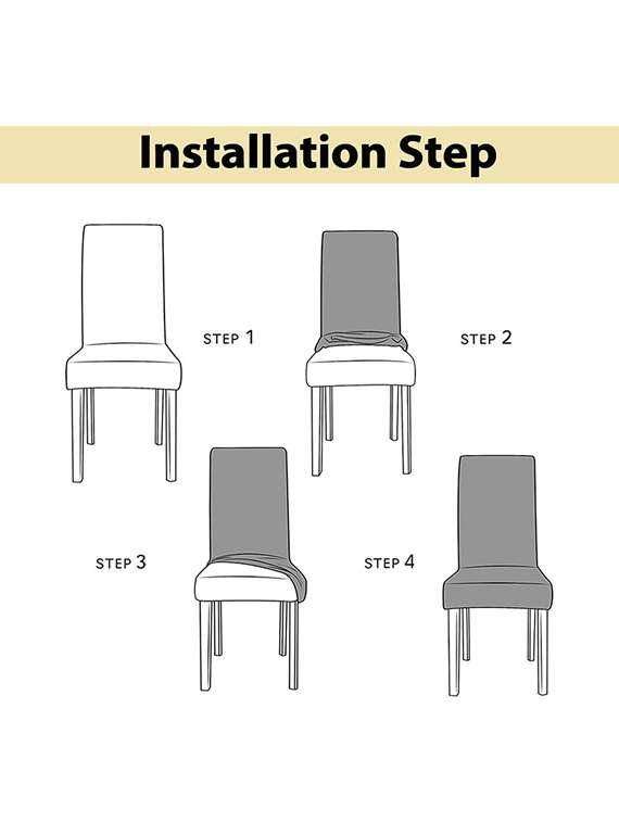 pack of 6 sea green printed chair cover - 19839537 -  Standard Image - 3