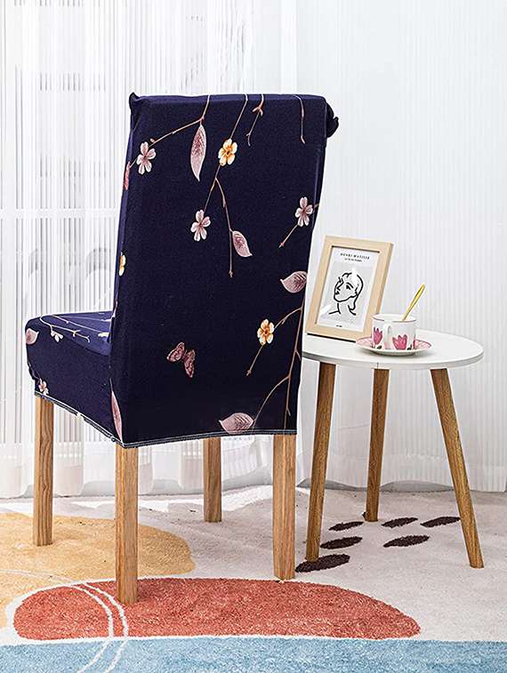 pack of 6 blue printed chair cover - 19839544 -  Standard Image - 3