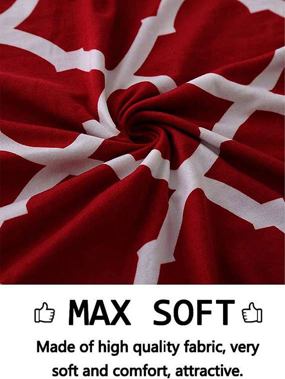 pack of 6 red printed chair cover - 19839575 -  Standard Image - 3