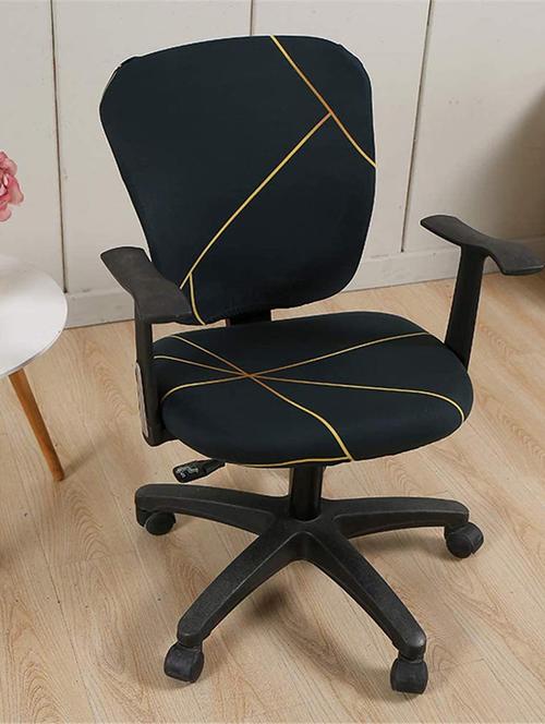 black printed chair cover - 19839577 - Standard Image - 0