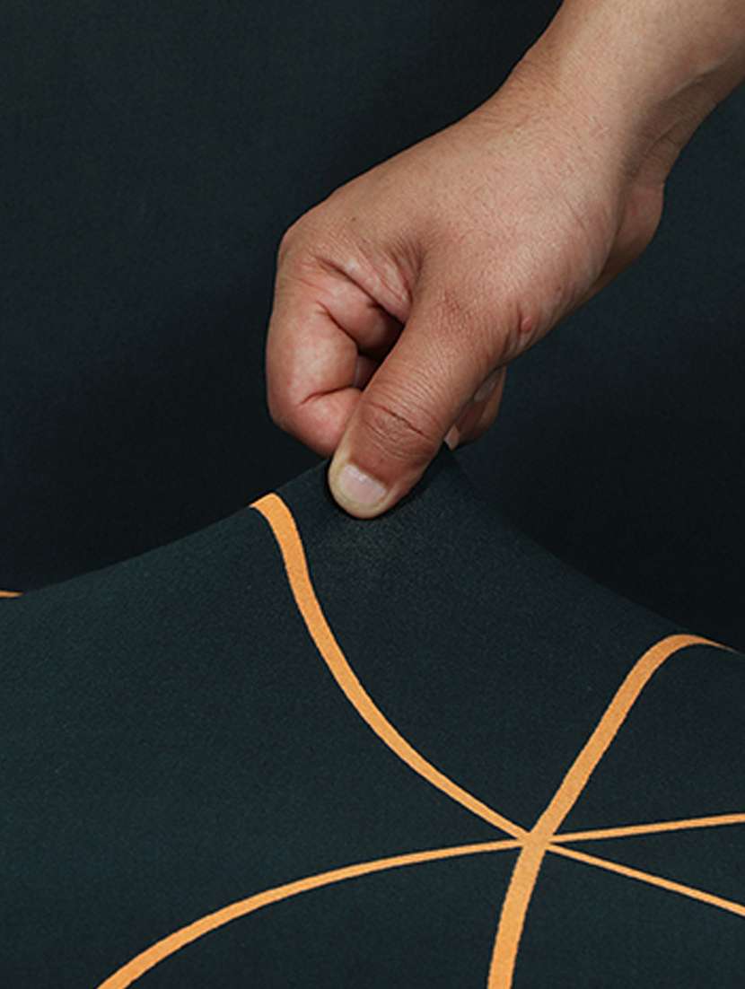 pack of 6 black printed chair cover - 19839584 -  Standard Image - 3