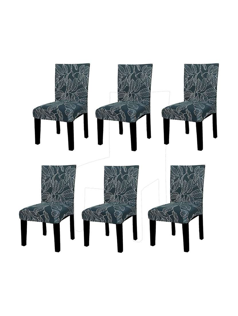 pack of 6  teal printed chair cover