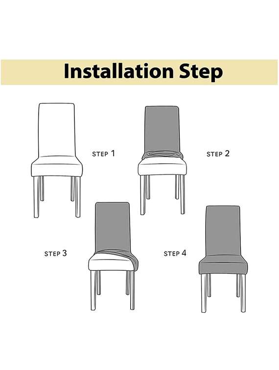 blue solid chair cover - 19839622 -  Standard Image - 3