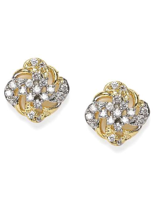 gold brass studs earring - 19839923 -  Standard Image - 0