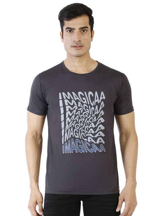 crew neck chest print t-shirt - 19839977 -  Zoom Image - 0
