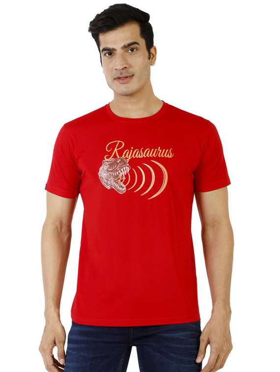crew neck chest print t-shirt - 19839991 - Zoom Image - 0