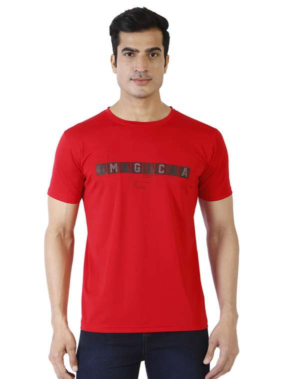 crew neck chest print t-shirt - 19839998 - Zoom Image - 0
