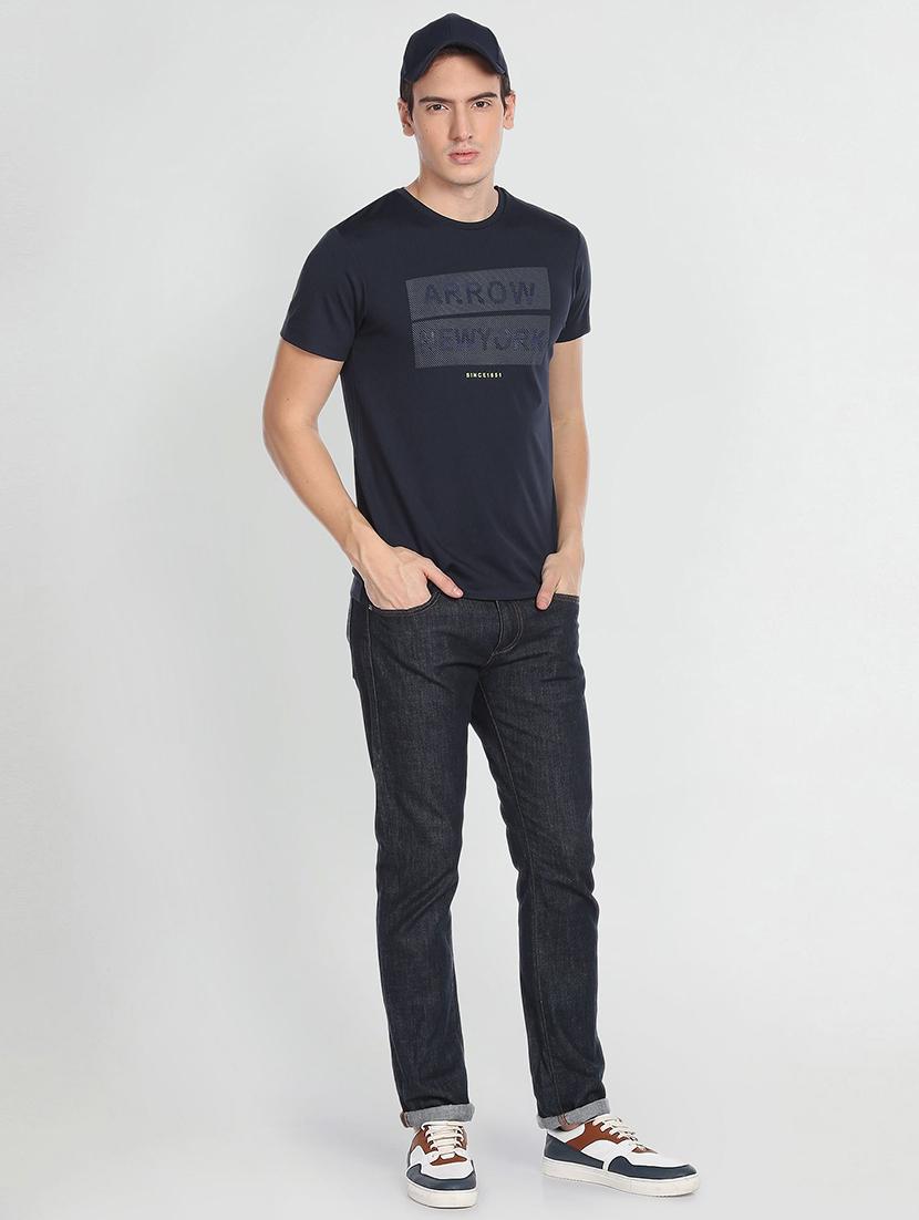 crew neck chest print t-shirt - 19840048 - Standard Image - 3