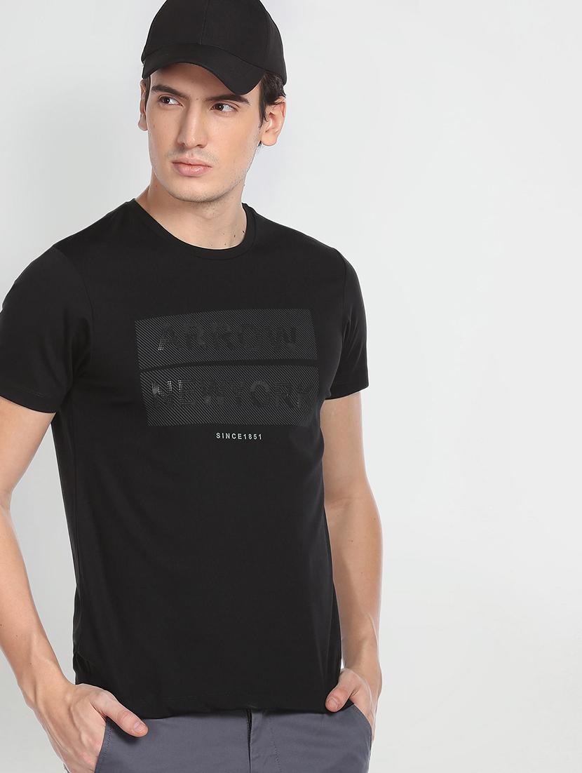 crew neck chest print t-shirt - 19840053 - Zoom Image - 0