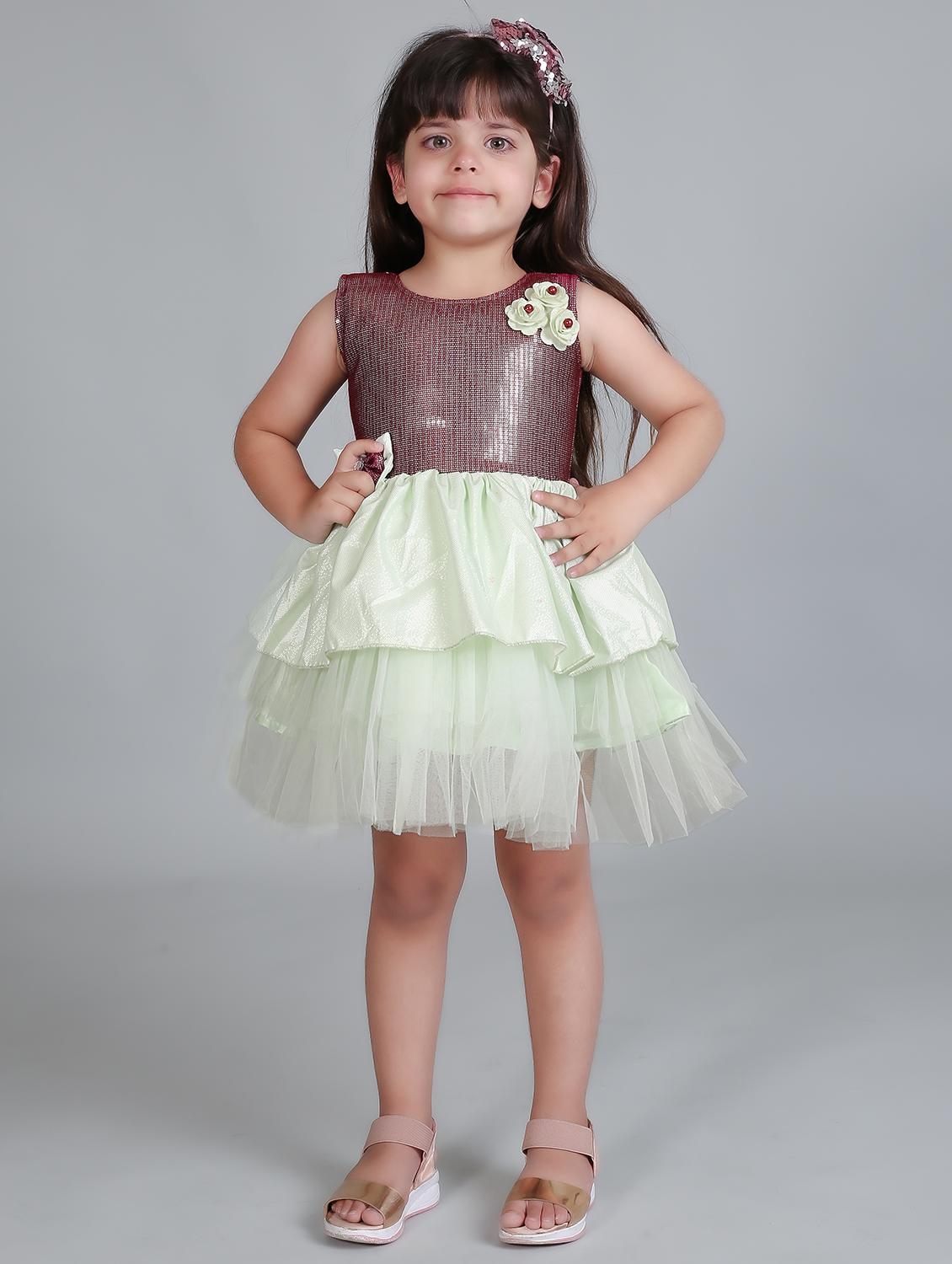 girls round neck sleeveless frock - 19840646 -  Zoom Image - 0