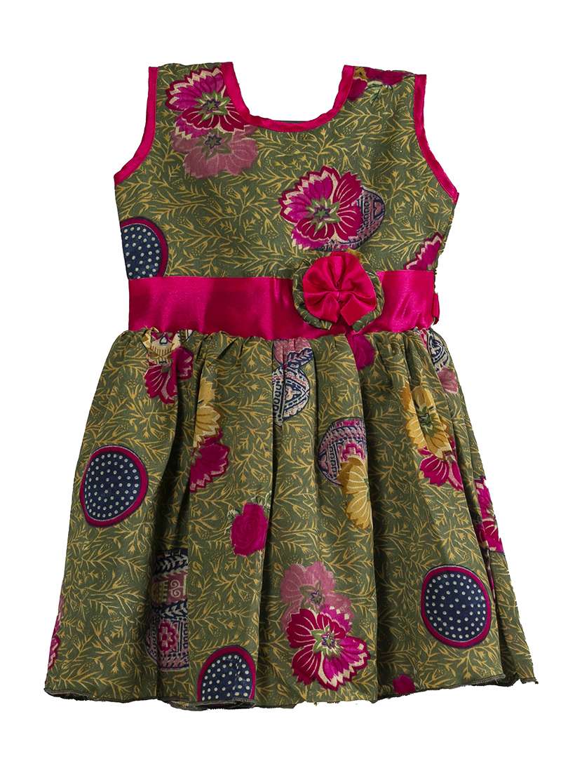 girls square neck sleeveless frock