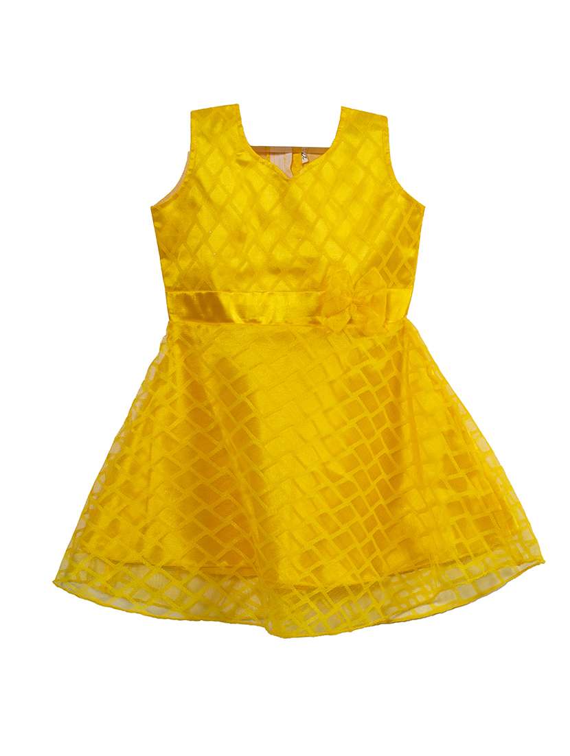 girls v neck sleeveless frock