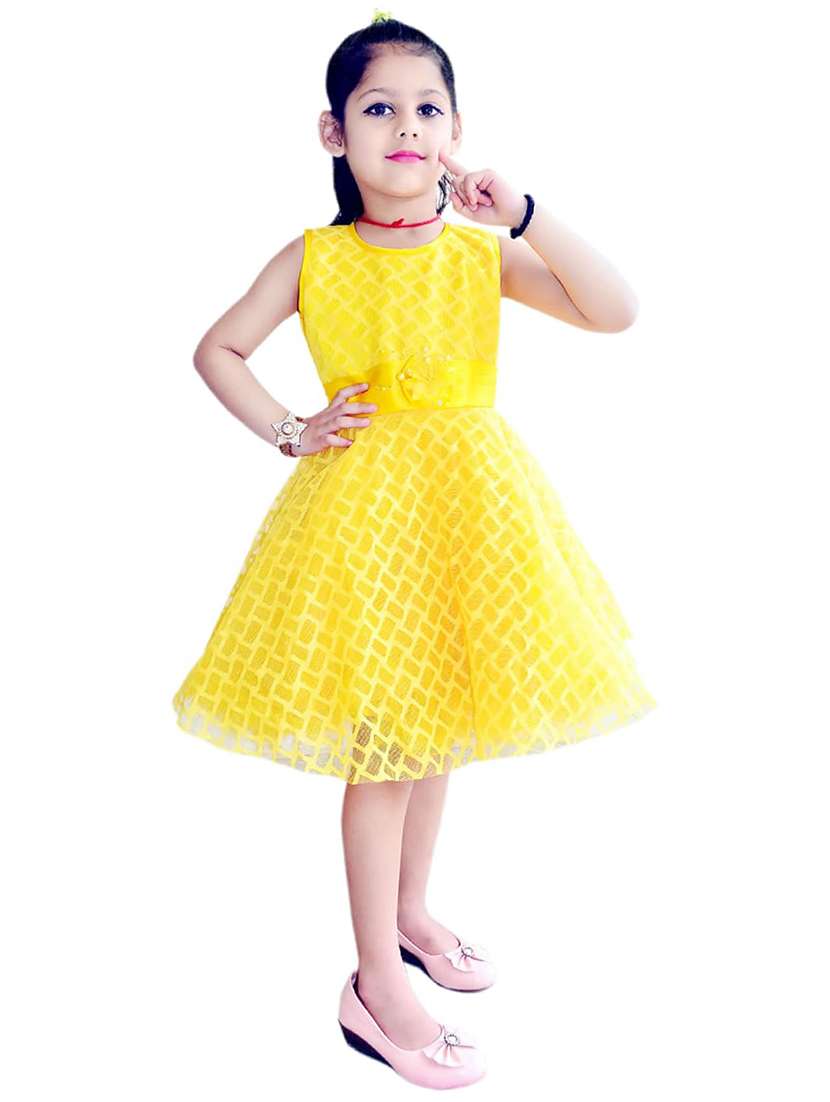 girls round neck sleeveless frock