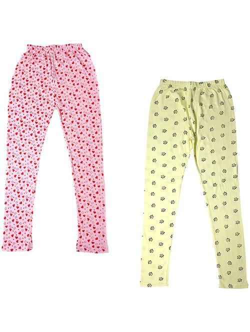 pack of 2 girls printed leggings - 19843228 - Standard Image - 0