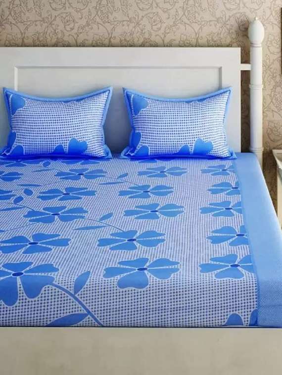 printed bedsheet with pillow covers