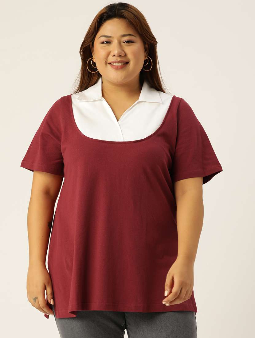 women's straight collared top - 19847124 - Zoom Image - 0