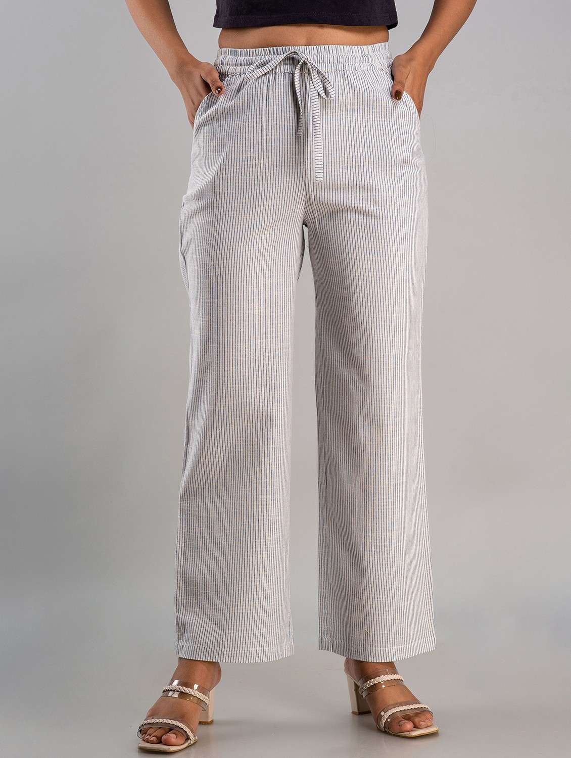 printed wide leg trouser