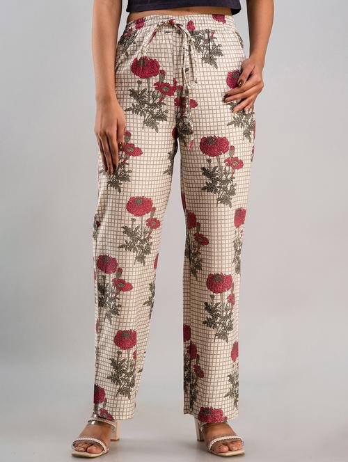 floral printed wide leg trouser - 19847197 -  Standard Image - 0