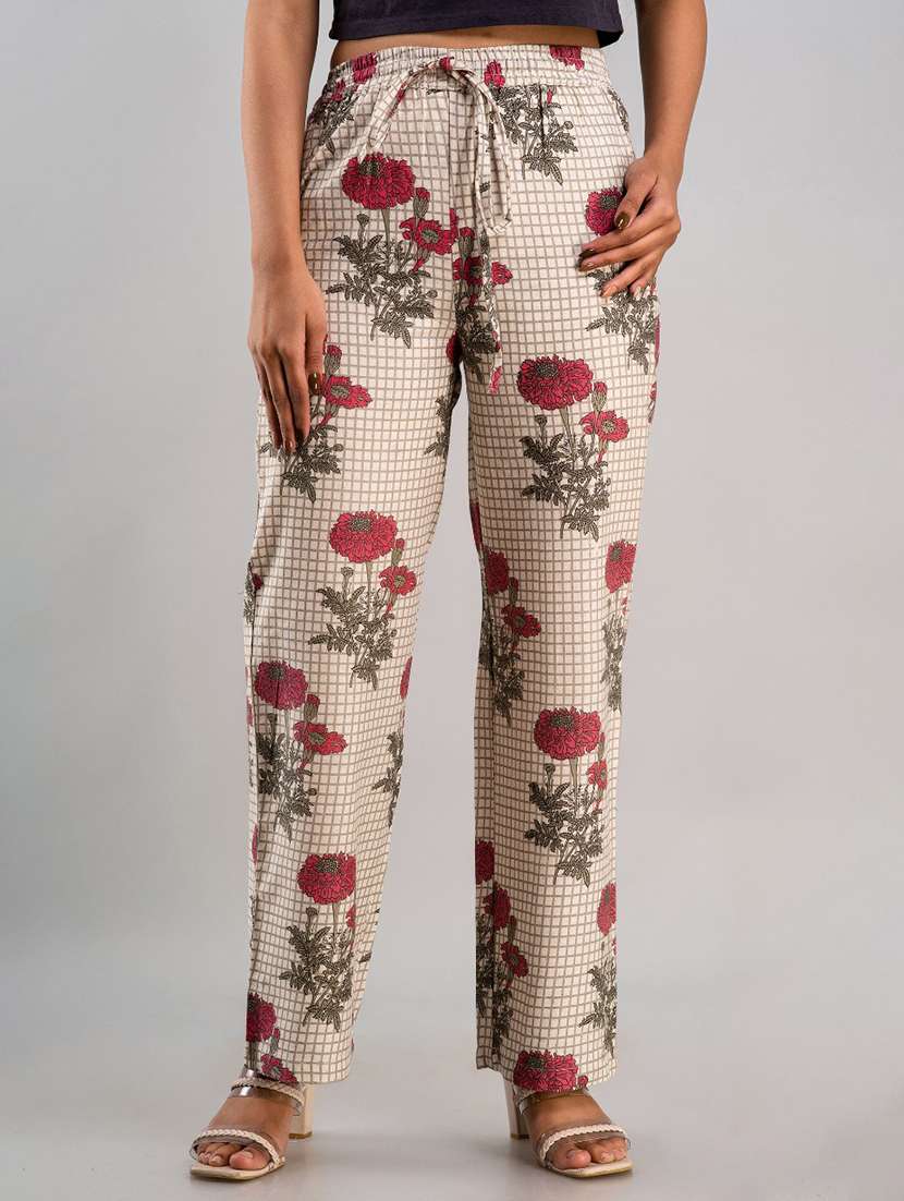 floral printed wide leg trouser - 19847203 -  Zoom Image - 0