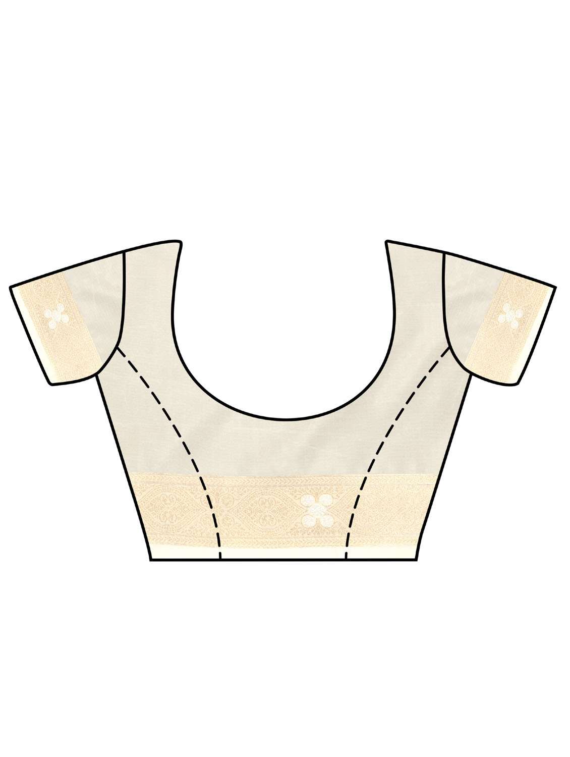 women's self design off white colored saree - 19848096 - Standard Image - 3