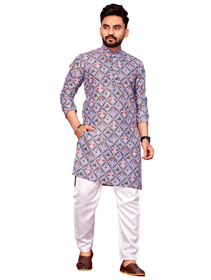 men printed cotton kurta - 19848127 - Zoom Image - 0