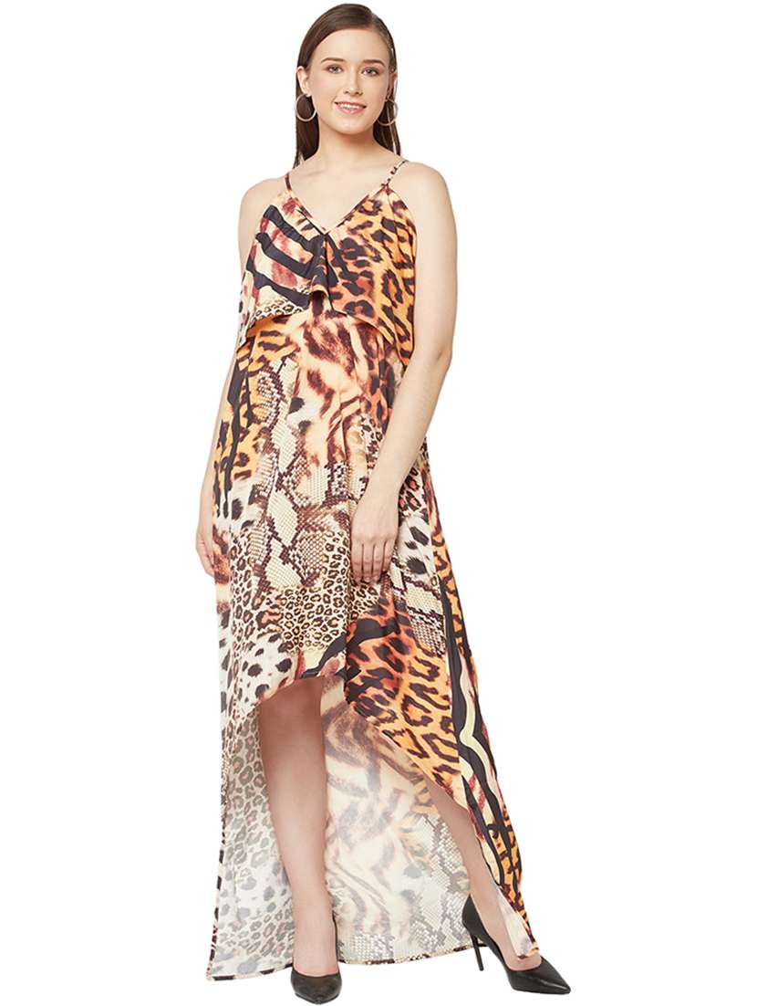 women's high low animal print dress - 19848438 - Zoom Image - 0