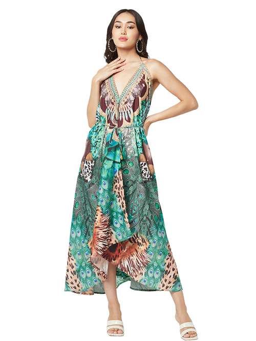 women's high low abstract dress - 19848461 -  Standard Image - 0