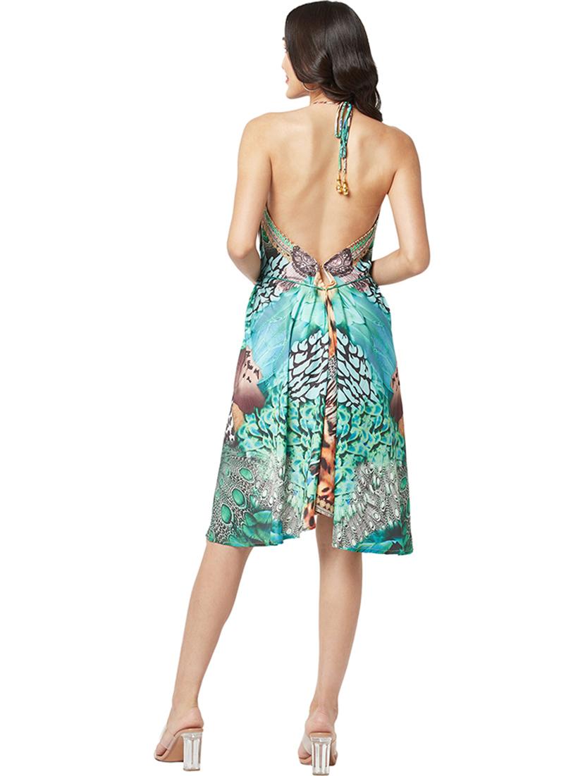 women's high low abstract dress - 19848464 - Standard Image - 3