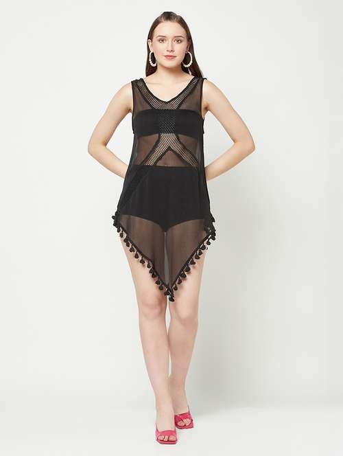 women's asymmetric solid dress - 19848470 -  Standard Image - 0