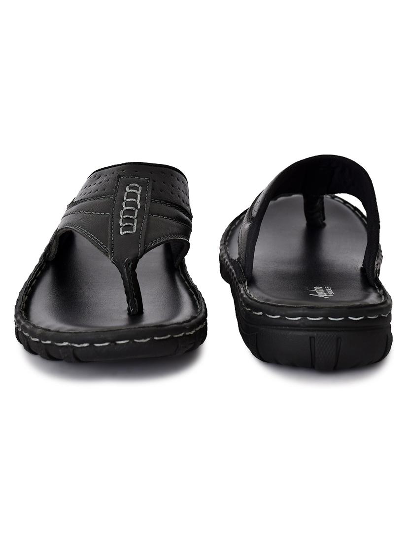 black synthetic slip on flip flop - 19848673 - Standard Image - 3