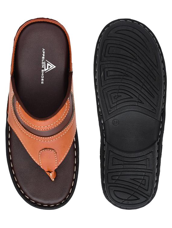 tan synthetic slip on flip flop - 19848677 - Standard Image - 3