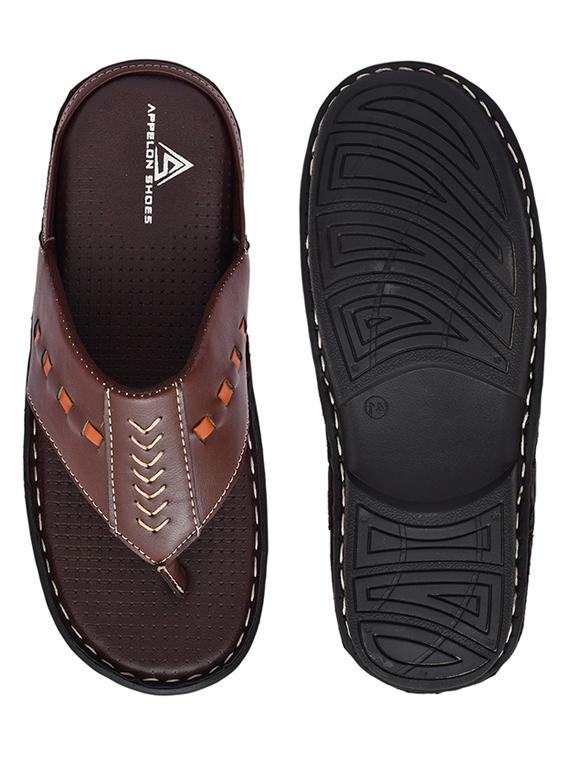 brown synthetic slip on flip flop - 19848703 - Standard Image - 5