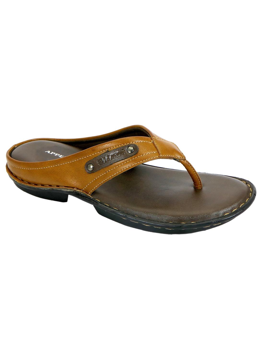 tan synthetic slip on sandals - 19848740 -  Zoom Image - 0