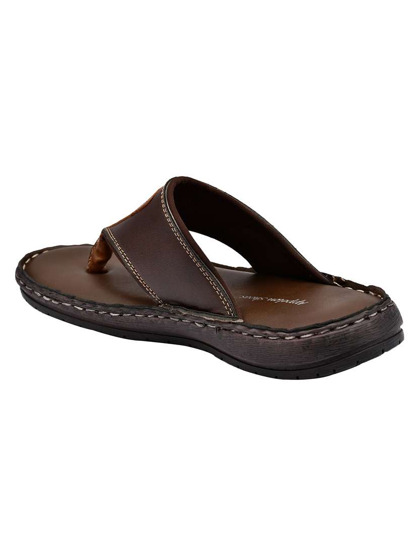 brown synthetic slip on flip flop - 19848754 -  Standard Image - 3