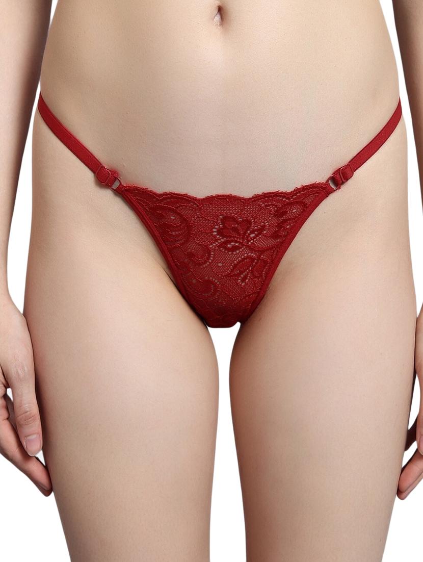 red lycra thongs panty - 19849101 - Zoom Image - 0