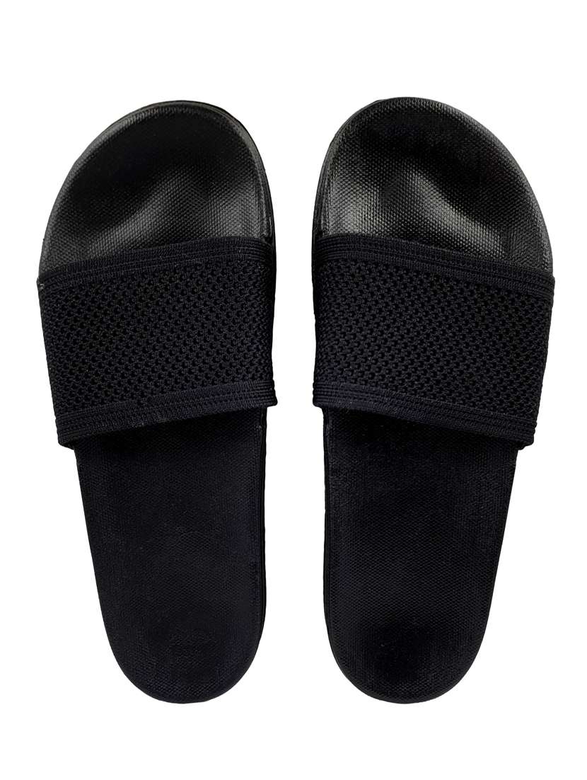black slip on flip flops - 19849244 -  Standard Image - 3