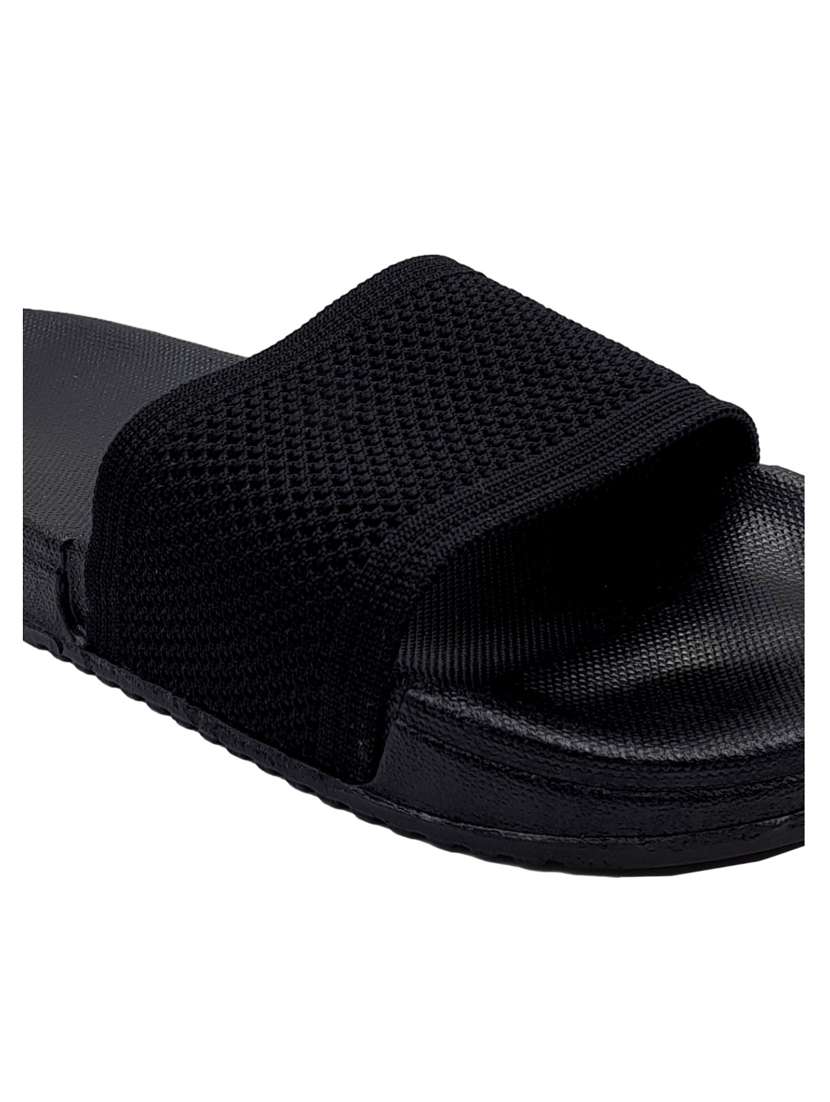 black slip on flip flops - 19849244 -  Standard Image - 5