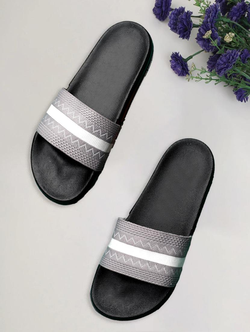 chevron print rubber slip on flip flop - 19849262 - Zoom Image - 0