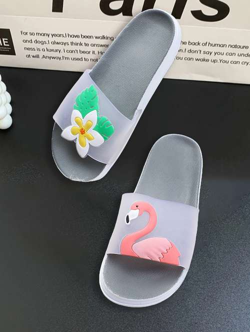 transparent bird grey flip flop for women - 19849479 - Standard Image - 0