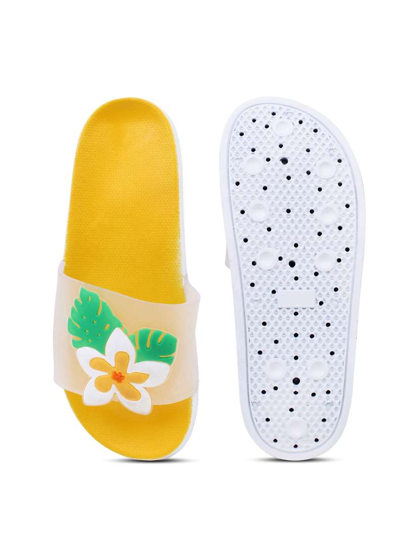 transparent bird yellow flip flop for women - 19849482 -  Standard Image - 5