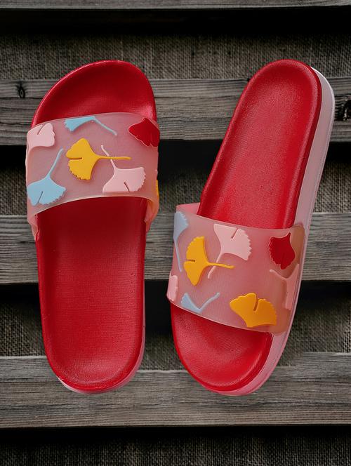 transparent gobi red flip flop for women - 19849497 - Standard Image - 0