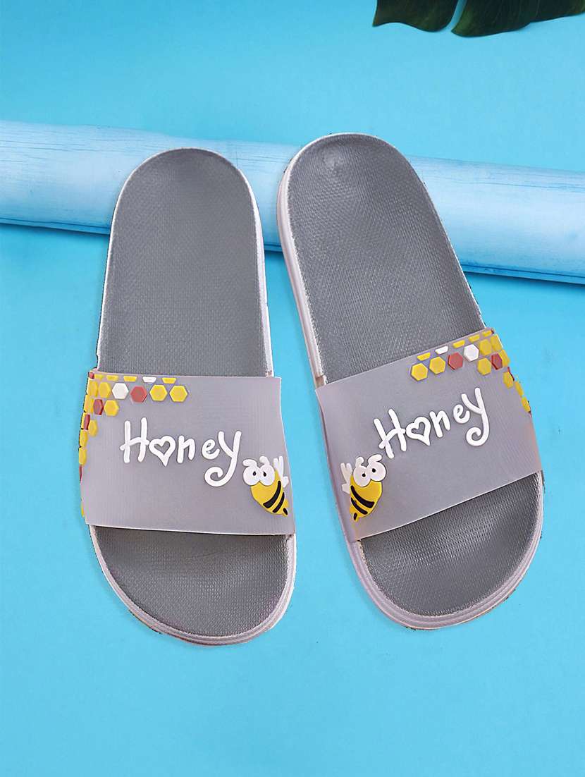 transparent honey grey flip flop for women - 19849513 -  Zoom Image - 0