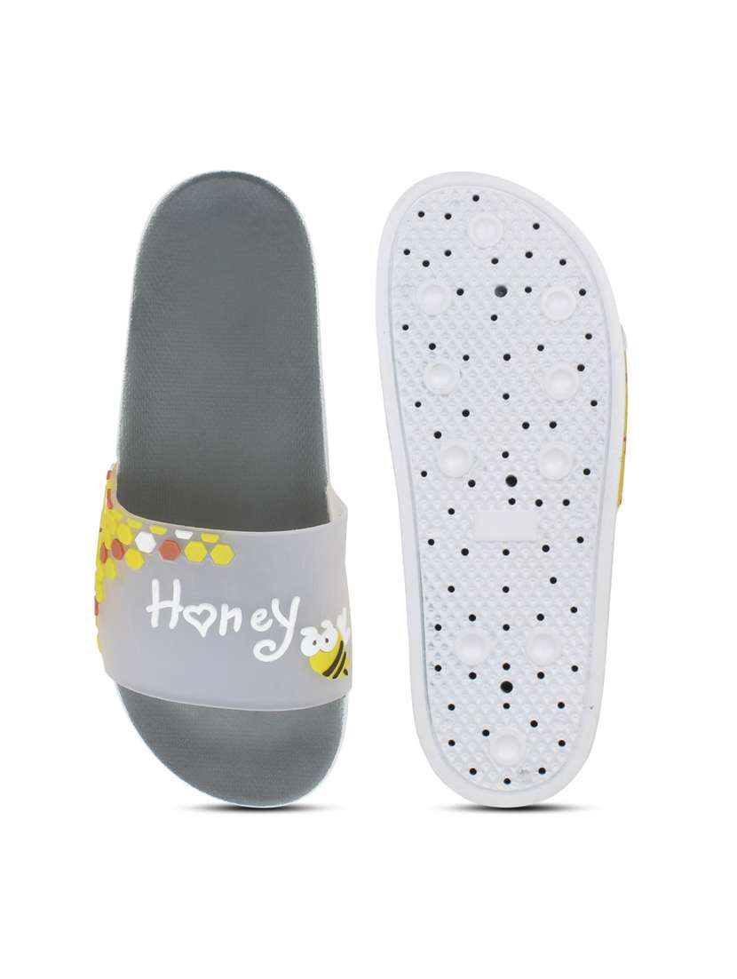 transparent honey grey flip flop for women - 19849513 - Standard Image - 3