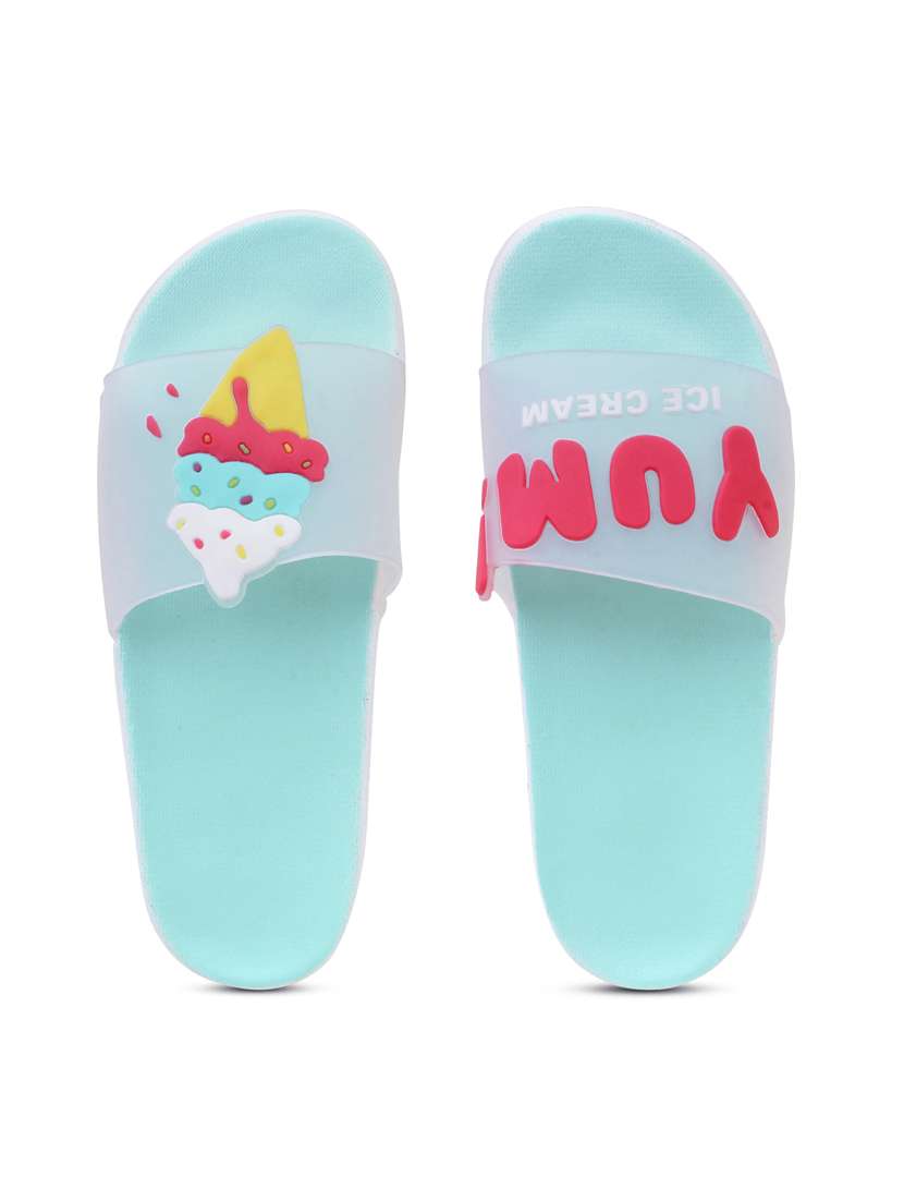 transparent icecream blue flip flop for women - 19849518 -  Standard Image - 5