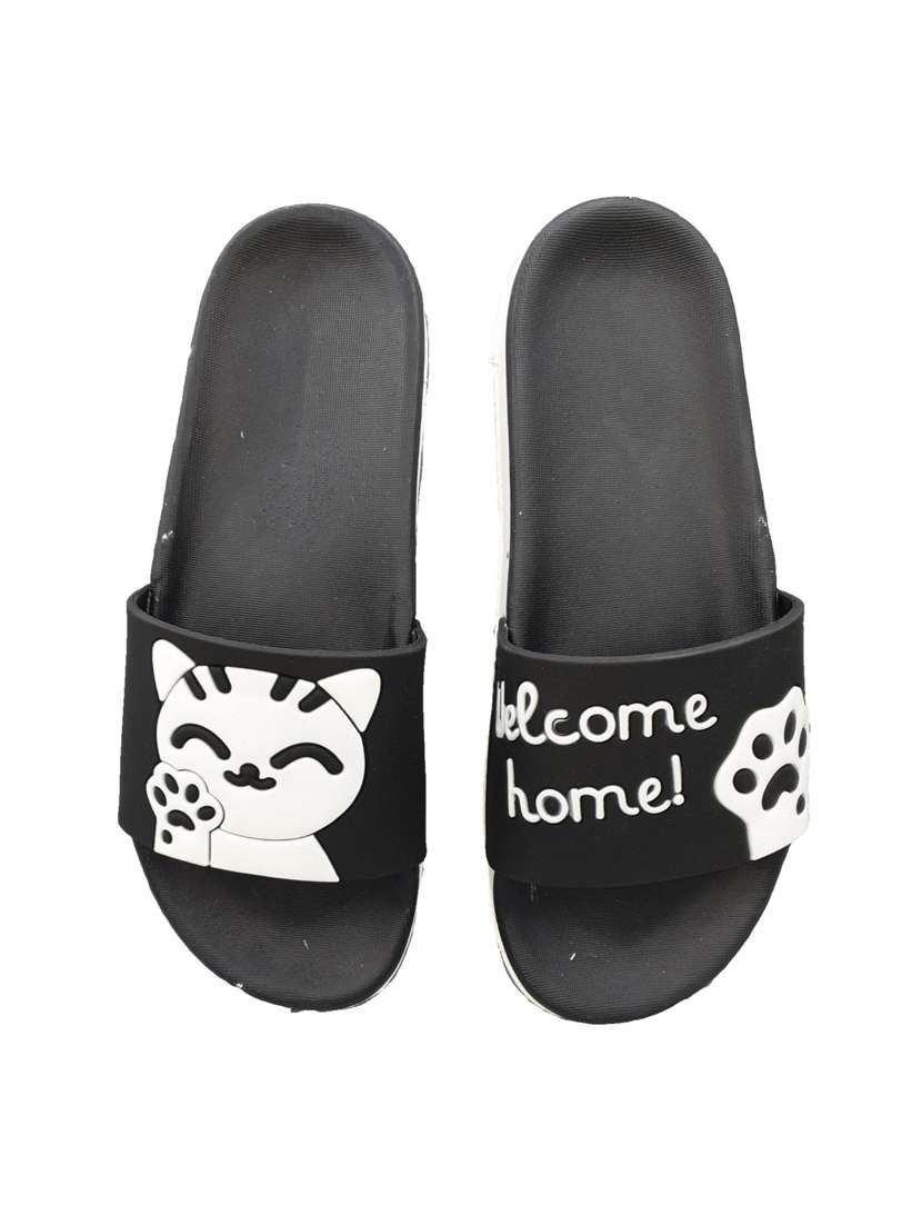 welcome black flip flop for women - 19849557 -  Standard Image - 5